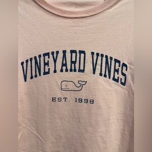 NWOT Vineyard Vines Women’s Classic Pink Tee w Navy Logo Preppy Spring Summer